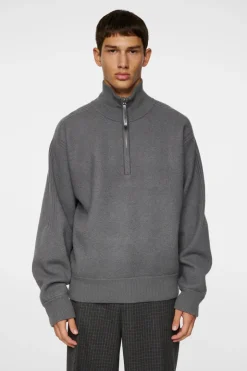Bon Boiled Wool Quarter Zip-J.Lindeberg Hot