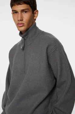 Bon Boiled Wool Quarter Zip-J.Lindeberg Hot