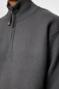 Bon Boiled Wool Quarter Zip-J.Lindeberg Hot