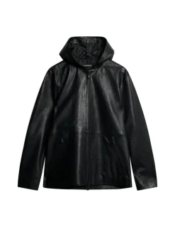 Hadley Leather Hoody Jacket-J.Lindeberg Online