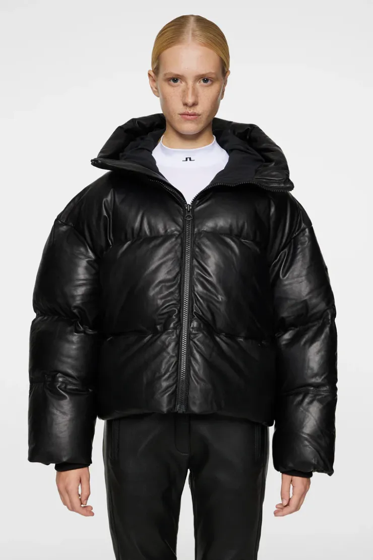 Jolene Leather Padded Jacket-J.Lindeberg New