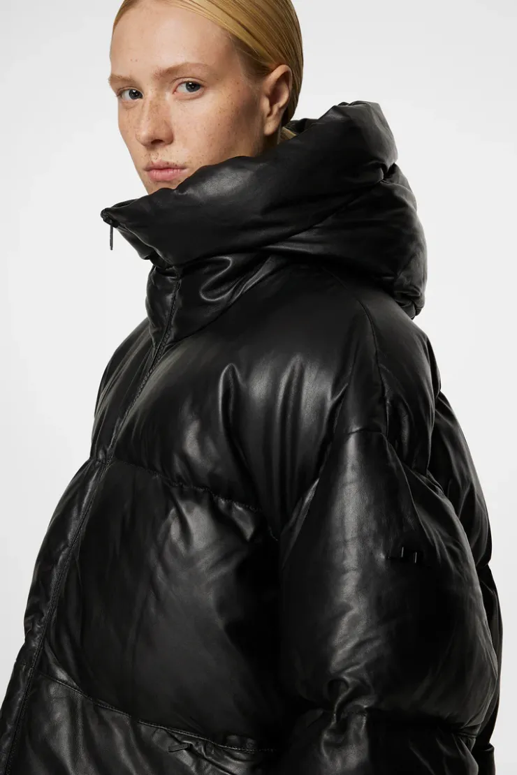 Jolene Leather Padded Jacket-J.Lindeberg New