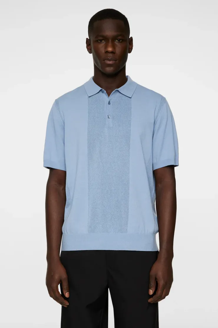 Reymond Solid Stripe Polo-J.Lindeberg New